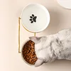 1-3pcs Creative Cervical Protection Pet Supplies Ceramic Double Cat Bowl Ceramic Cat Bowl Food Bowl Dog Drinking Water Food Bowl 4