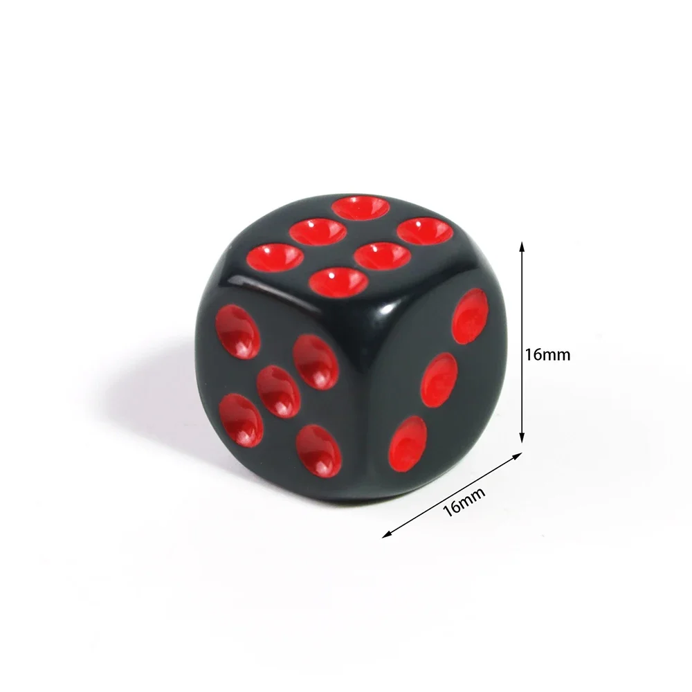 Rounded Corner Six-Sided 16mm Game Dice for Board Games, RPGs, and Educational Use