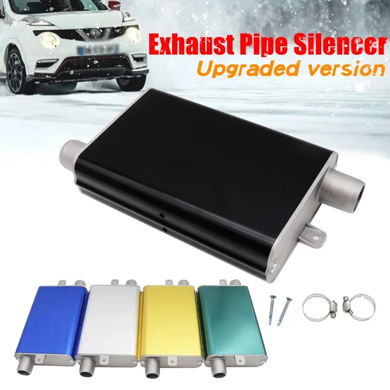 24mm Muffler Silencer Upgraded Clamp Bracket Car Air Diesel Parking Heater Exhaust Pipe For Webasto Eberspacher Silver/Black
