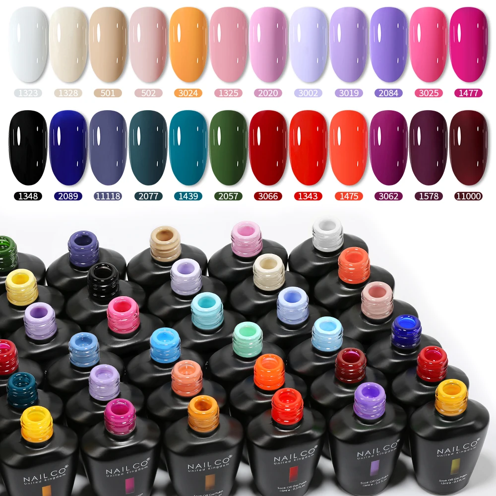 NAILCO 15ml Gel Smalto per unghie Gel colorato Soak Off UV LED Gel Unghie Art Tutto per manicure Design fai da te Vernici Base Gel Top Coat - immagine 4