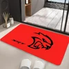 Hellcat Demon Dodge Challenger Car Floor Mat Graphic Printed Flannel Doormats For Bathroom Kitchen Entrance Carpet Home Decor 2