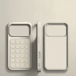 Advanced 2 - in - 1 Suction Cup Phone Case - Shockproof and Stylish Protection - iPhone 15 Plus (Beige)