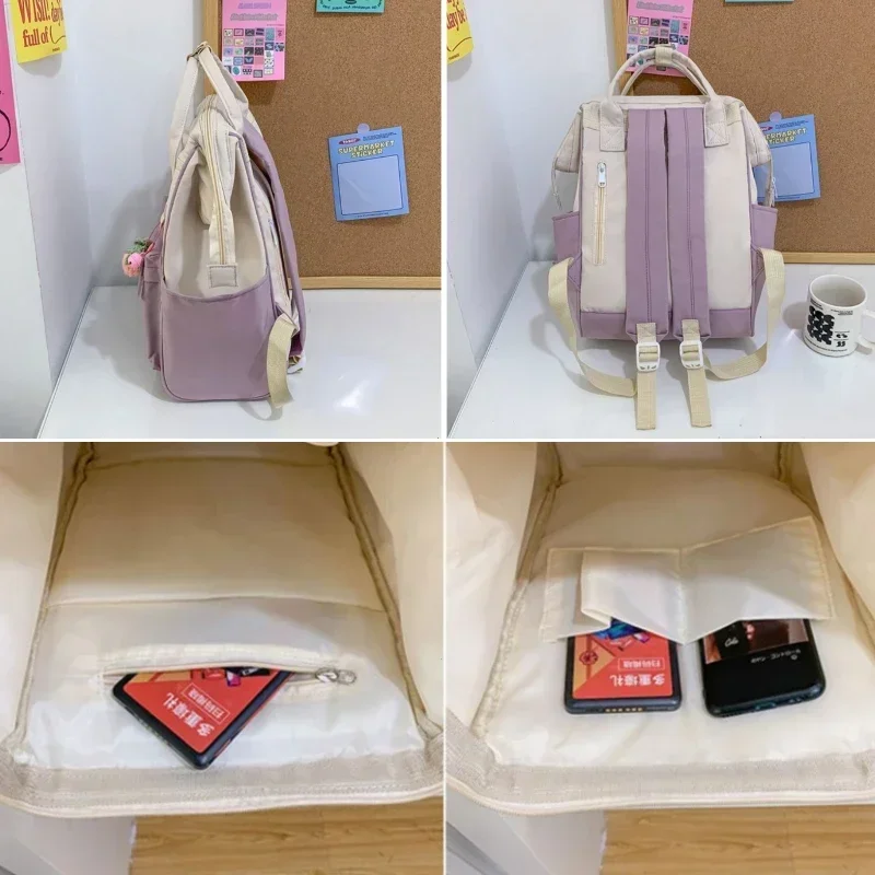 Large-capacity Junior High School Student Schoolbag Color Matching Simple Waterproof Backpack Leisure Travel Storage Bag рюкзак