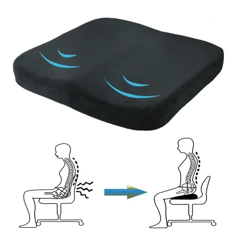 2024 New Tailbone Sciatica Back Pain Relief Comfort Office Chair Car Seat Cushion Non Slip Orthopedic Memory Foam Coccyx Cushion