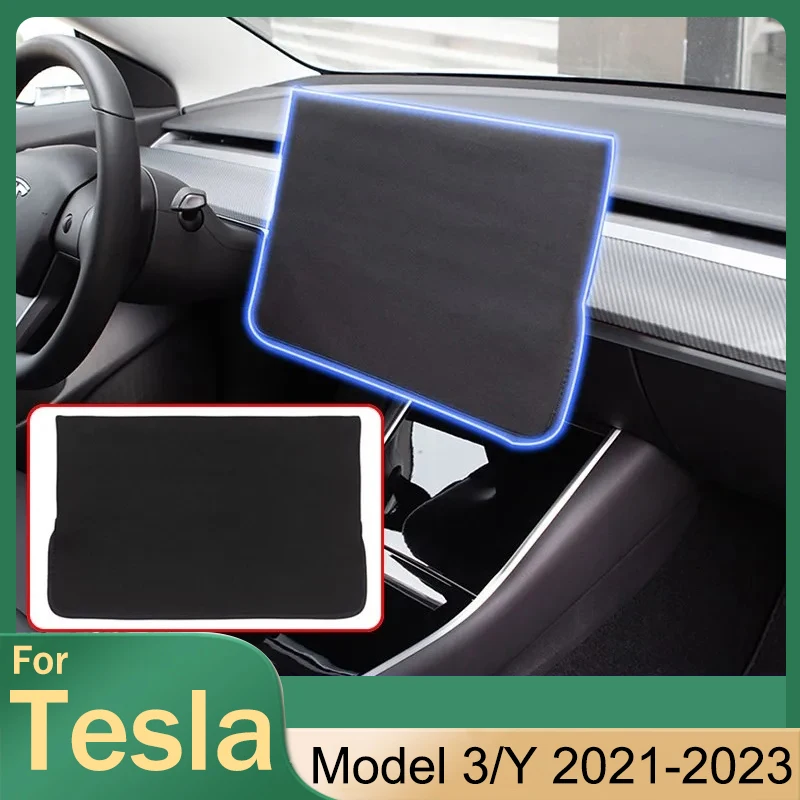 

Screen Protector Navigation Cover For Tesla Model 3/Y 2021-2023 Accessories Slip On Sunshade Screen Protector Waterproof Tesla