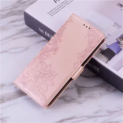 Luxurious Embossed Leather Flip Wallet Phone Case with Bracket Cover for A33 5G (Rose gold)