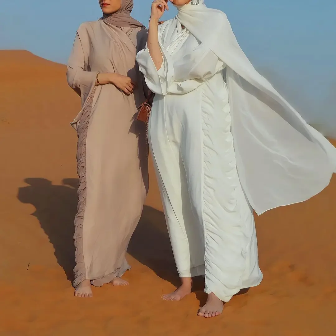 Plain Open Abaya Kimono Cardigan Muslim Turkey Chiffon Hijab Dress Abayas for Women Dubai Kaftan Robe African Islam Clothing