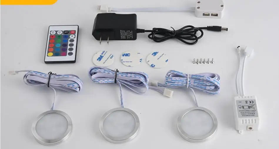 Description Picture 3 of itemUltra-thin Dimmable Recessed LED Under Cabinet Lights Kit LED Puck Lights LED Spotlight for Kitchen Cupboard Closet Lights