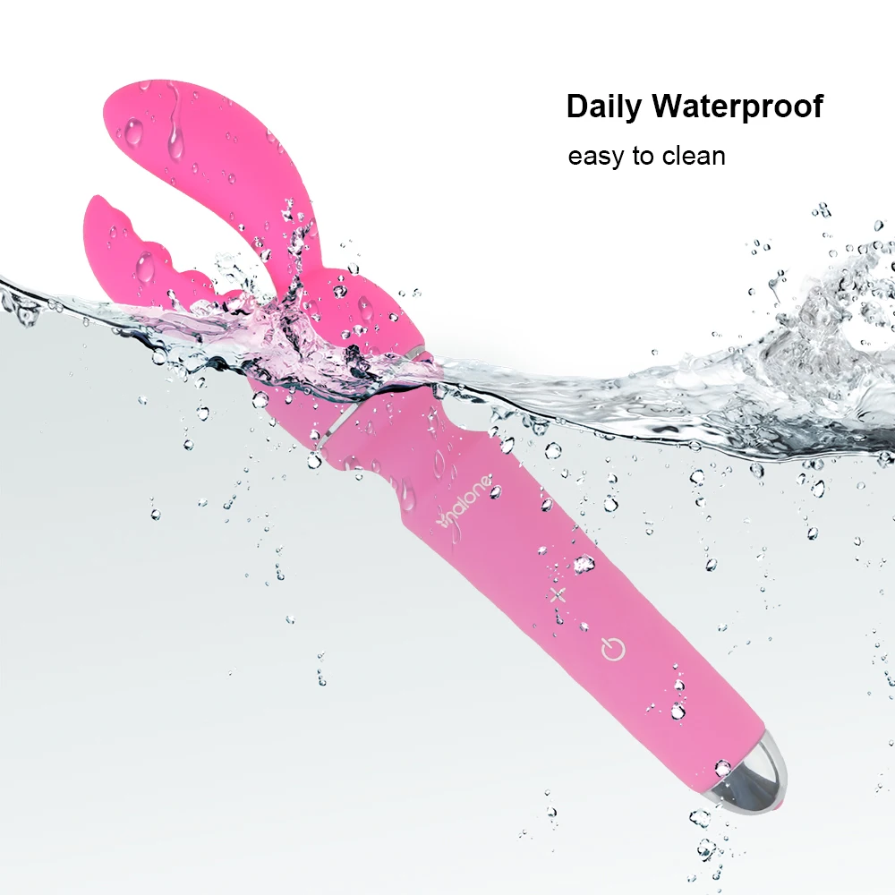 Bacchetta magica da 19 cm con vibratori estensibili per donne Morsetti per capezzoli Stimolatore del clitoride l Plug anale Fema Ana Pug_voghion.com