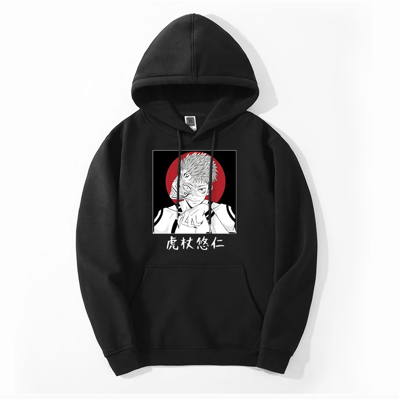 

Jujutsu Kaisen Anime Winter Mens Oversized Thick Sweatshirts Hoodie Jujutsukaisen Ryomen Sukuna Itadori Yuji Fashion Streetwear