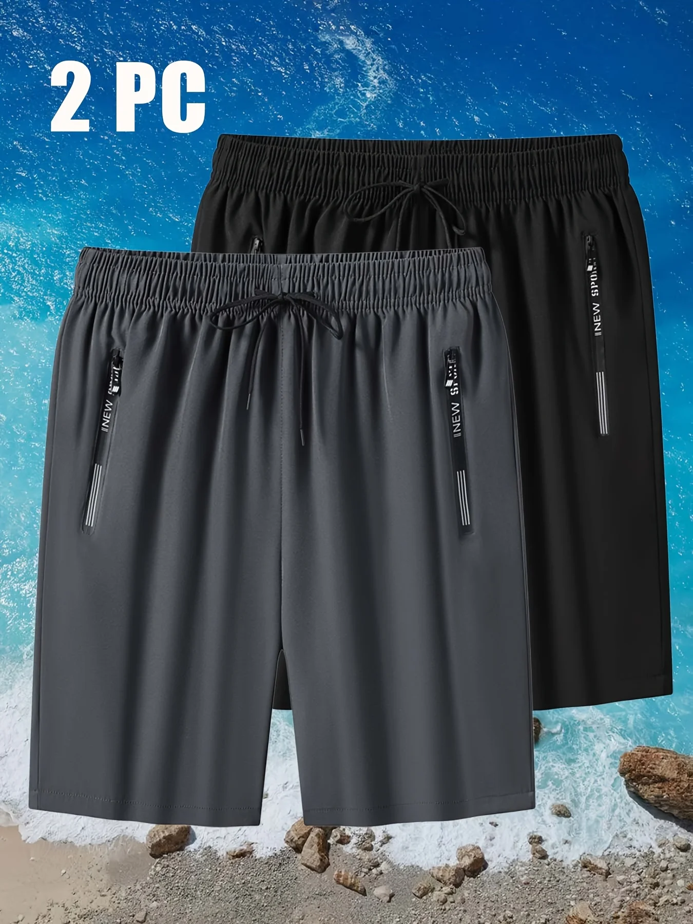 Angler-Basketball-Shorts aus Eisseide, Schnelltrocknend, Dünne, Kühle Stretch-Sporthose für Herren, Sommer-Geschenk, Kurze Fußball-Gym-Hose, Y2k-Stil – Detail 4