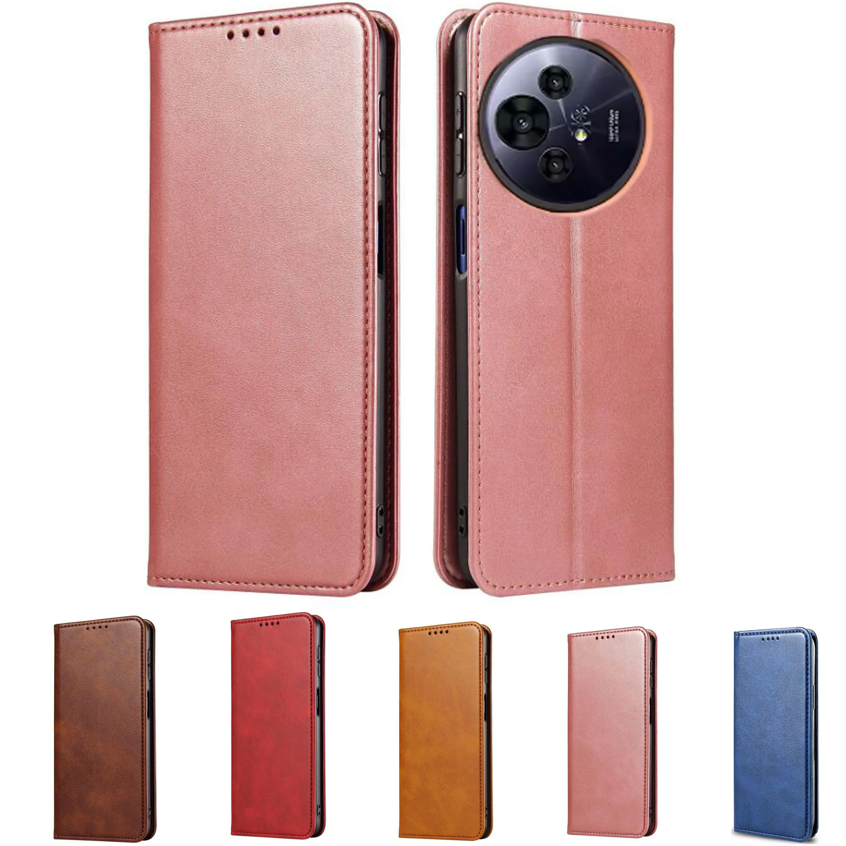 Leather Wallet Case with Stand and Flip Cover - Elegant Phone Protection