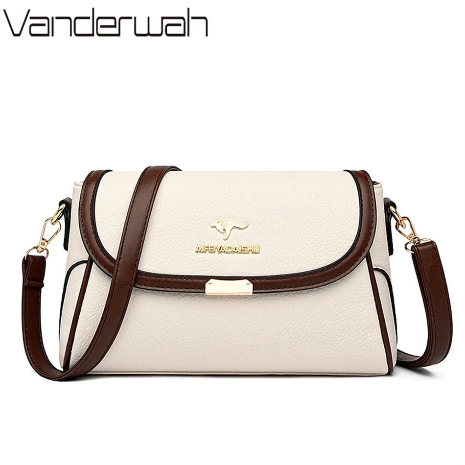 Solid Color High Quality Leather Small Shoulder Bagsfor