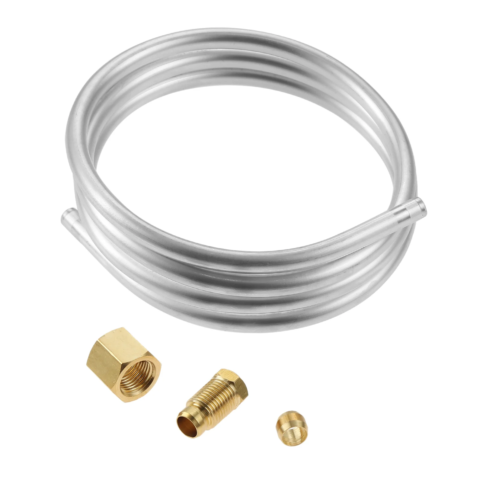 1/4" Aluminum Tubing Compression Olive Fittings M10x1 Female and Male Nuts Pilot Burner Tube Pipe Assembly Gas Burner