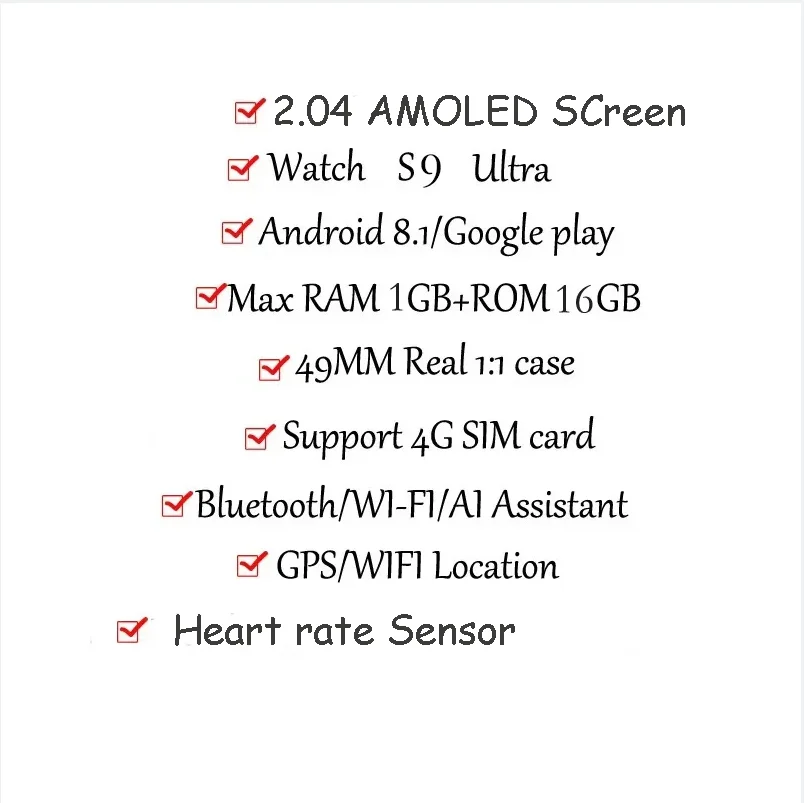 DW99 Ʈ 4G LTE Ʈġ, 2.04 ġ GPS ī޶,  SIM,  ÷ , AMOLED  ٿε, , ȵ̵ Ʈ ġ, ǰ