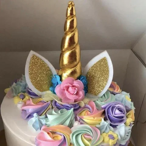 

Unicorn Birthday Cake Wings Decoration Cartoon Unicorn Cake Toppers Birthday Party Decoration Kids Cupcake Wrappers Cake Topper