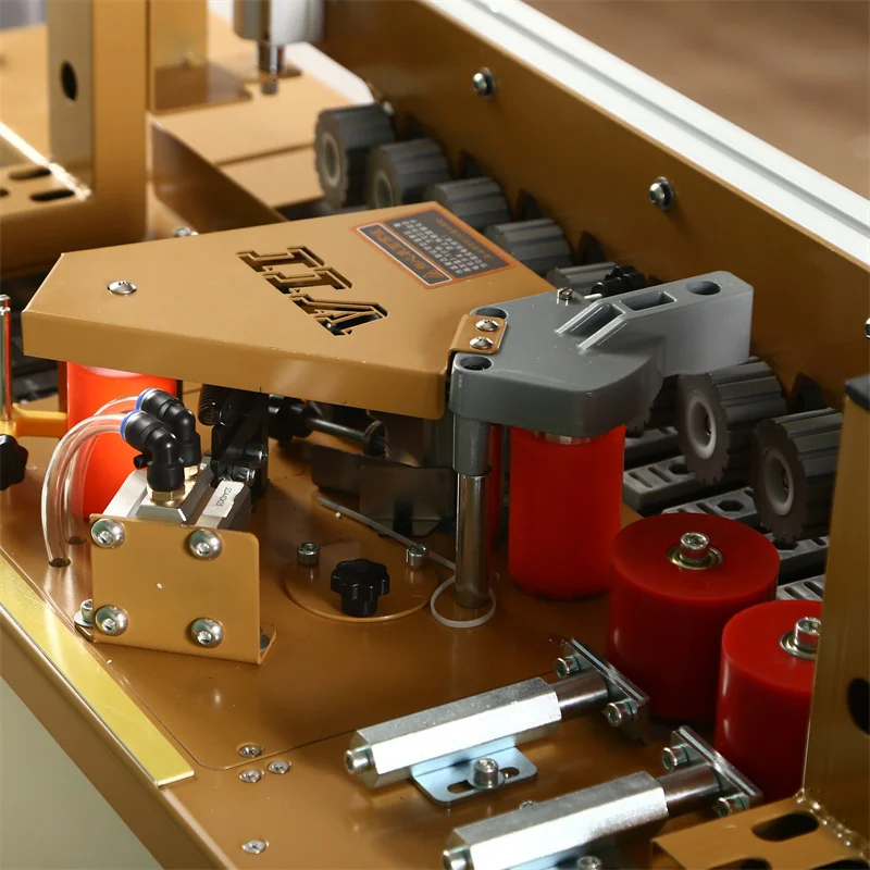 WFS750 Edge Banding Machine Portable Folding Small Automatic Edge Sealing Machine Plywood Bander with Double-sided Glue