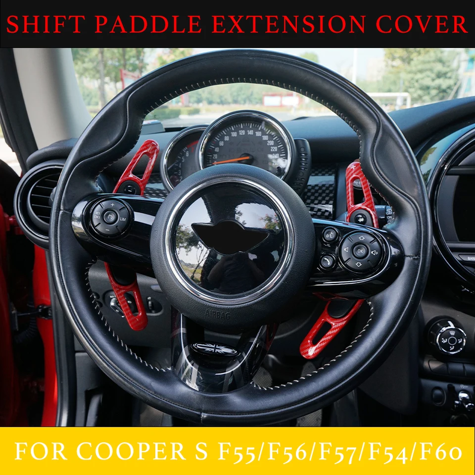 Estensioni Per Palette Del Cambio Al Volante Per Mini F54 F55 F56 F57 F60 (2004-2022) - ABS Nero Effetto Carbonio, Coppia