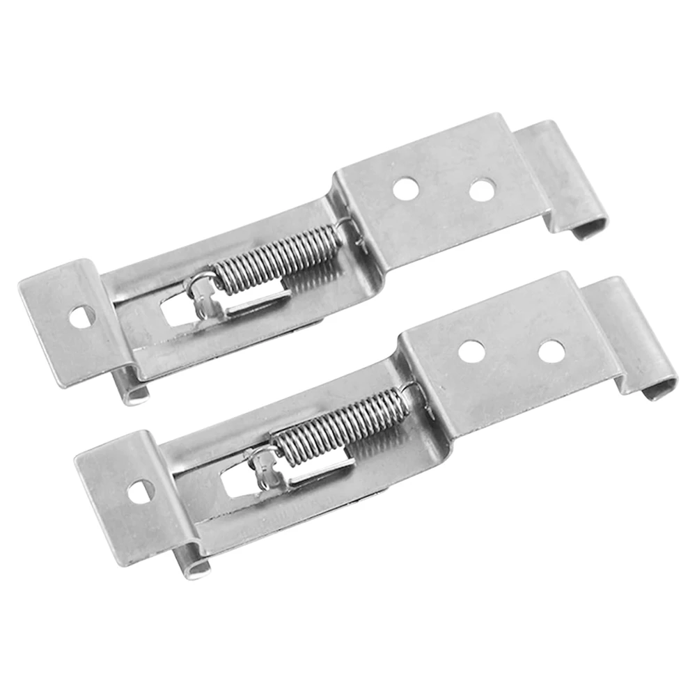 2PCS 자동차 번호판 브래킷 직사각형 트레일러 번호판 홀더 클립 스프링 장착 번호판 클램프 스테인레스 스틸