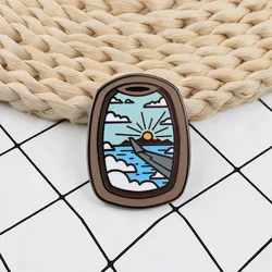 Aviation Adventure Enamel Pin - Sunrise Journey (DI5121205LC - B)