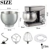 5L Stand Mixer Kitchen Aid Food Blender Cream Whisk Cake Dough Mixers With Bowl Stainless Steel Chef Machine Charm Sonifer 6