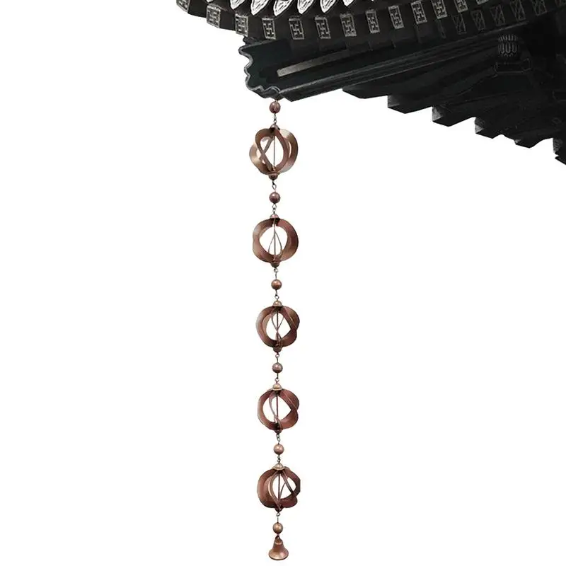 Creative Birds On Cups Metal Rain Chain Rain Catcher For Gutter Roof Decoration Metal Drainage Chain Downspout Tool