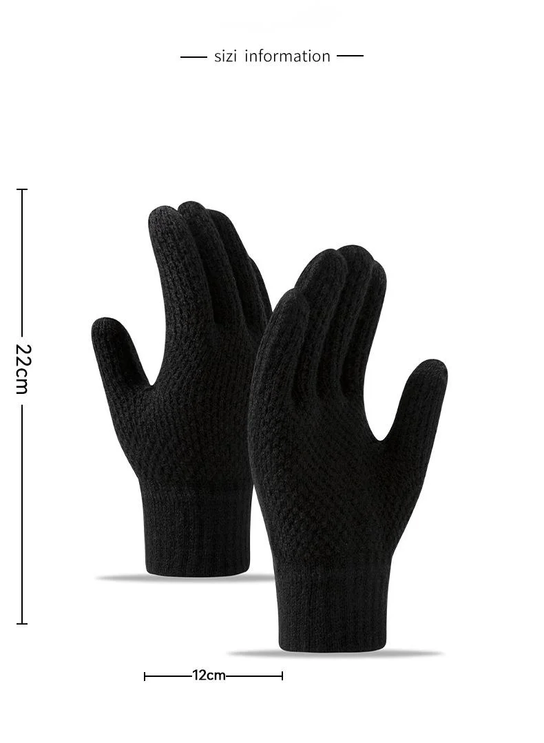 Herren Strickhandschuhe Mit Touchscreen Für Winter Und Radfahren_voghion.com