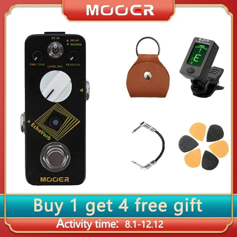 MOOEREchoVerbGuitarEffectPedalDigitalDelayReverbTrueBypass