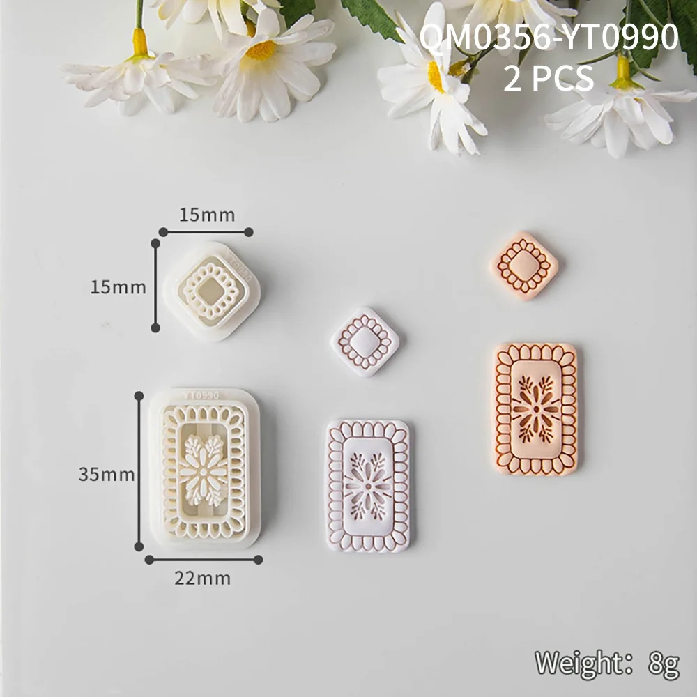 Boho-Polymer-Ton-Schneider im böhmischen Stil, in individueller Blumenform, geprägte Tonformen für die Herstellung von DIY-Keramik-Ohrringen und Schmuck – Detail 8