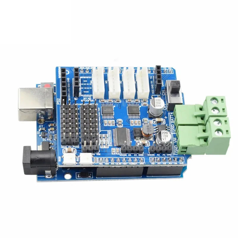 Mecanum 휠 DC 모터 자동차 로봇 암 컨트롤러 키트 용 Arduino와 호환되는 PS2 제어 4WD 모터 드라이버 키트