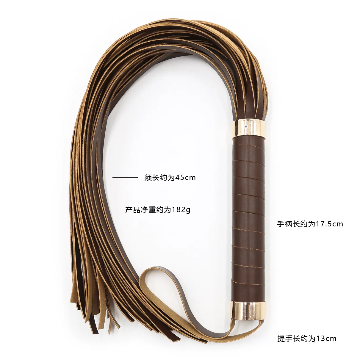 62CM Horse Supply Premium PU Leather Horse Whip for Horse Training Crop