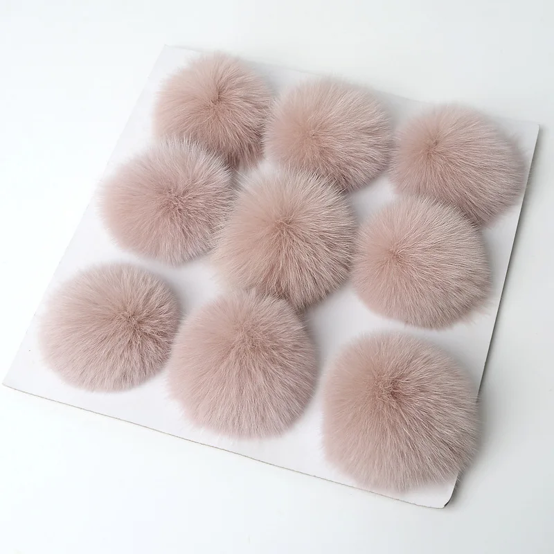 

3.9”Fox Fur Poms Handmade Bag charm Keychain Pom Children Hat Scarf Boot Fur Pompom Fur Balls DIY Jewelry Crafts