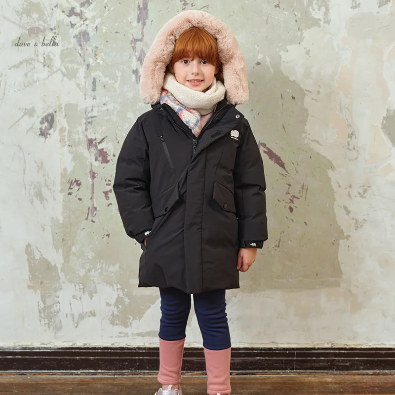 

Dave Bella Children Girls Padding Down Jacket 2023 Winter New Fashion Casual Long Coat Party Outdoor Outerwear Warm DK4237298