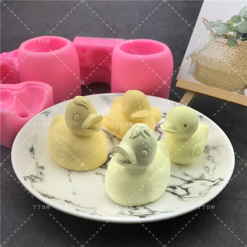 Cartoon Animal Rubber Duck Silicone Fondant Soap 3D Cake Mold