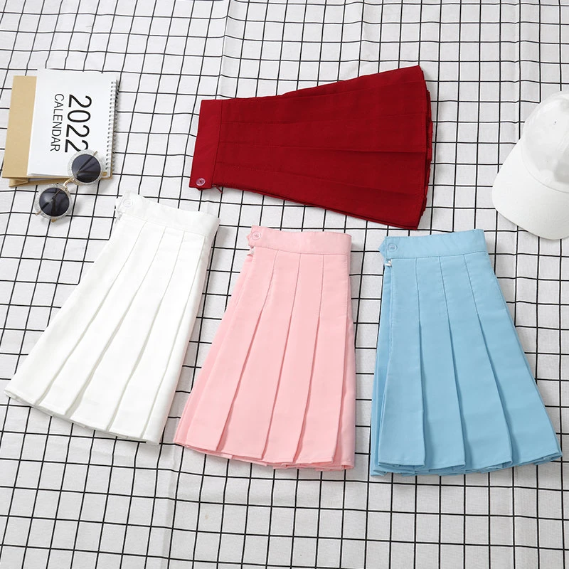 Skirt Black Women's High Waist Summer Clothes Vintage Korean Harajuku Red A Line Mini Eam School Pleated Short Skirts For Women 3