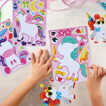 Unicorn Puzzle Sticker Sheets 1