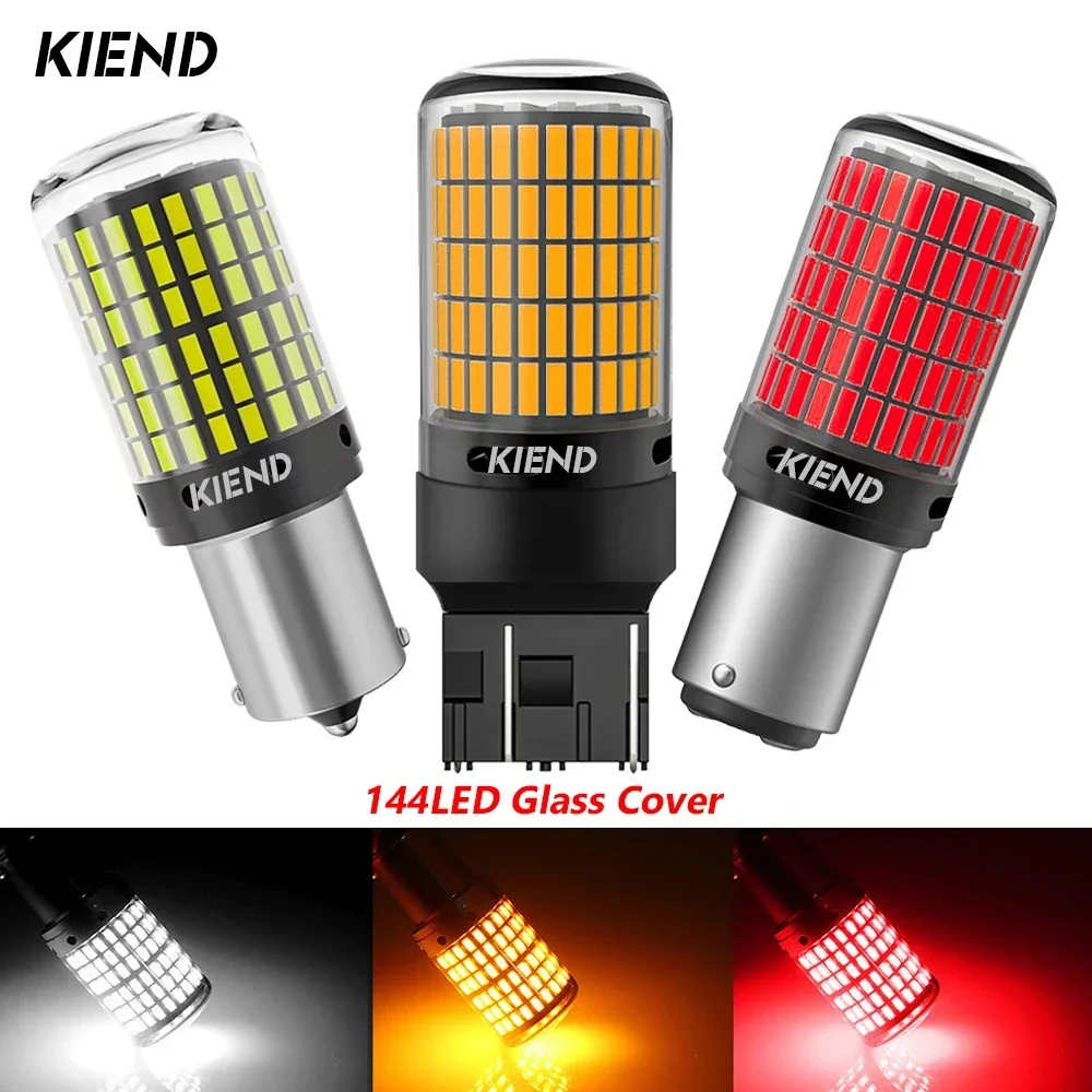 2PCS 1156 BA15S P21W BAU15S PY21W 7440 W21W P21/5W 1157 BAY15D 7443 3157 LED bulbs 144smd CanBus lamp reverse turn signal light