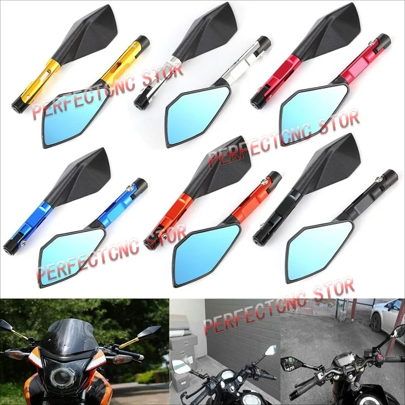 Motorcycle rear view mirrors Aluminum Side Mirror for YAMAHA MT07 MT09 Honda CB650F Kawasaki Z900