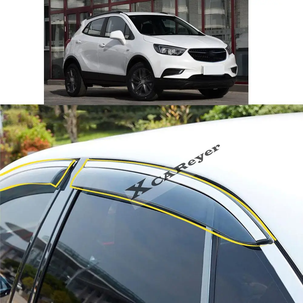 

For BUICK Encore 2013 2014 2015 2016 2017 2018 2019 Car Body Styling Sticker Plastic Window Glass Wind Visor Rain/Sun Guard Vent
