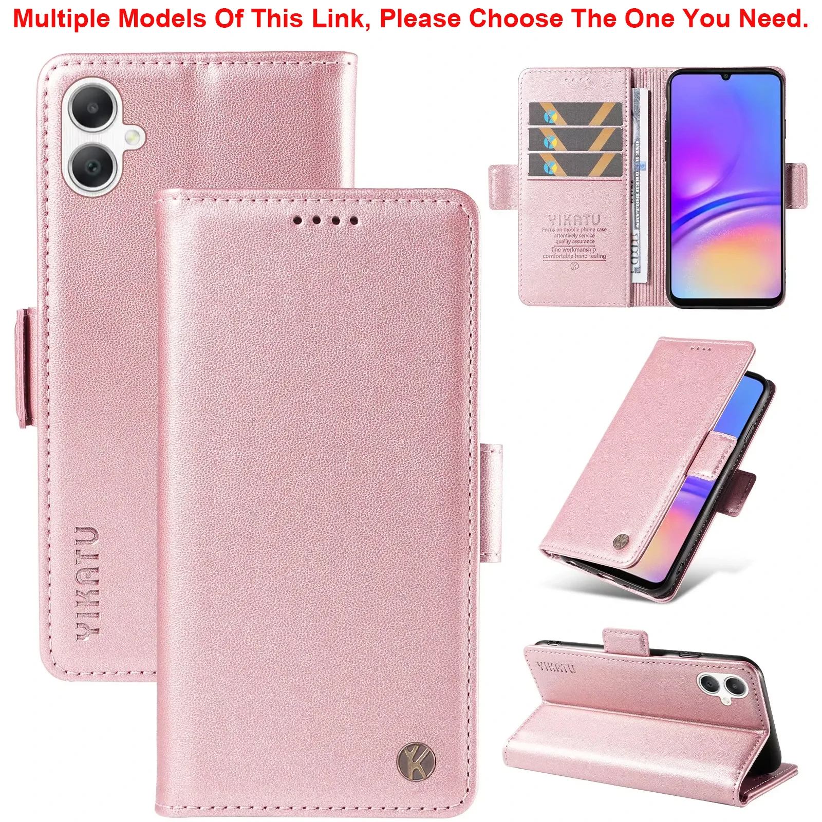 Magnetic Leather Card Slot Wallet Case