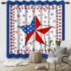 2pcs/set American July 4 Independence Day Window Curtain US Flag Party Labor Day Bedroom Living Room Blackout Polyester Curtains 2