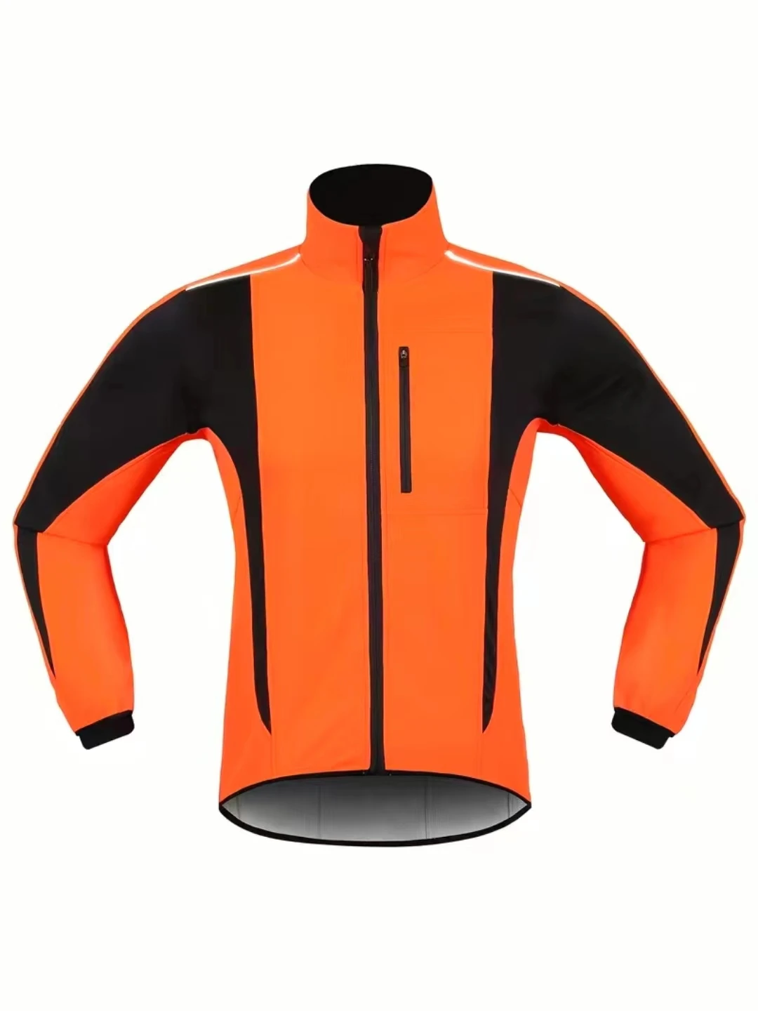Thermal Fleece Bike Jacket, Waterproof Windproof Cycling Warm Softshell Jacket For Winter