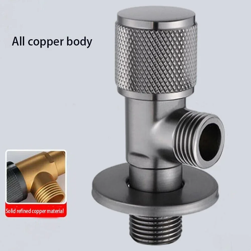 1 Pcs Brass Angle Valve Gray Inlet Valve Bathroom Outlet G1/2 Wash Basin Sink Diverter Kitchen Sink Water Stop Faucets