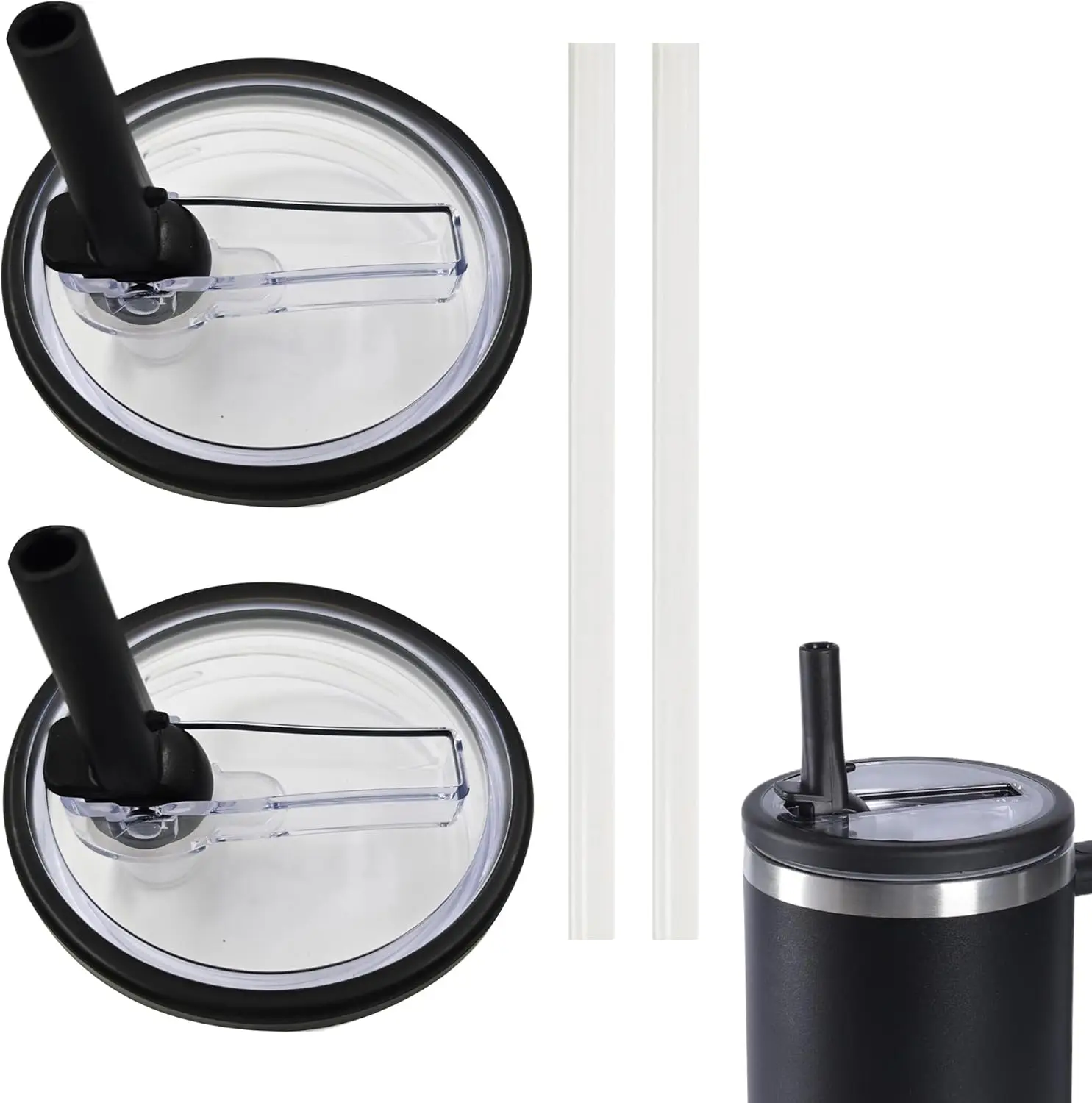 Cup lid replacement 2 Pack 40 oz Tumbler Flip Straw Lid Replacement fit for Stanley Quencher Spill Proof Splash Resistant Tumbler Lids Reusable