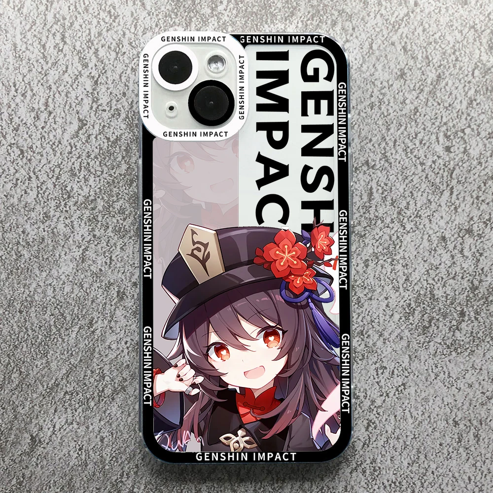  Anime Genshin Impact Anime Phone Case For Samsung S 20 21 22 23 PLUS S 23 24 ULTRA S21 FE Clear Soft Silicone TPU Cover