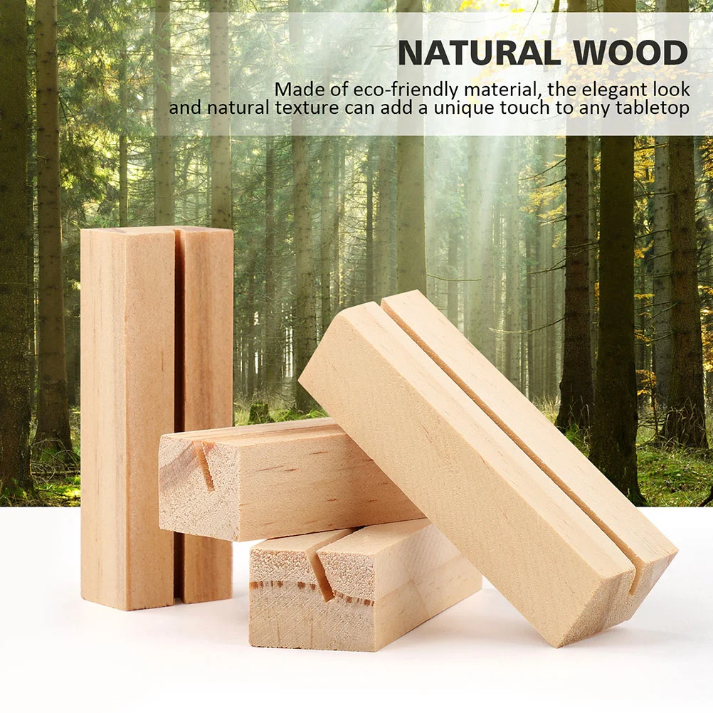 Wood Card Holder Photo Stand 12 Pcs