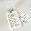 ABS Slide Kpop Photo Card Holder Anti-lost Keychain 3 Inch INS White Idol Protective Case Bag Bus Cards Sleeves Supplies 2