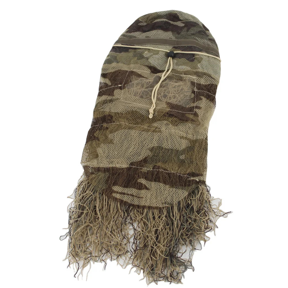 VULPO Tactical Airsoft Sniper Ghillie Suit Hood Camouflage HeadGear For Ghillie Suit Hunting Paintball CS Game Head Cover tactical suit ghillie suit hunting accessories