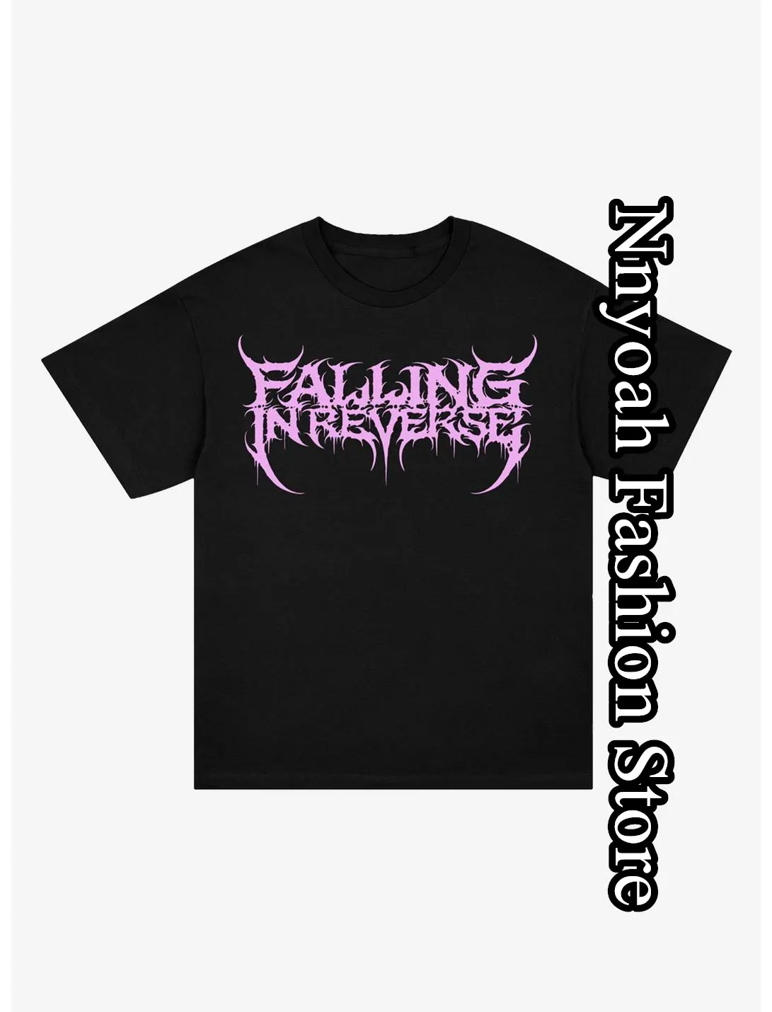 Falling In Reverse Popular Monster Cotton T-Shirt Men Summer Fashion Black Tops Tees Kids Clothing Vintage Daily Streetwear cotton tops