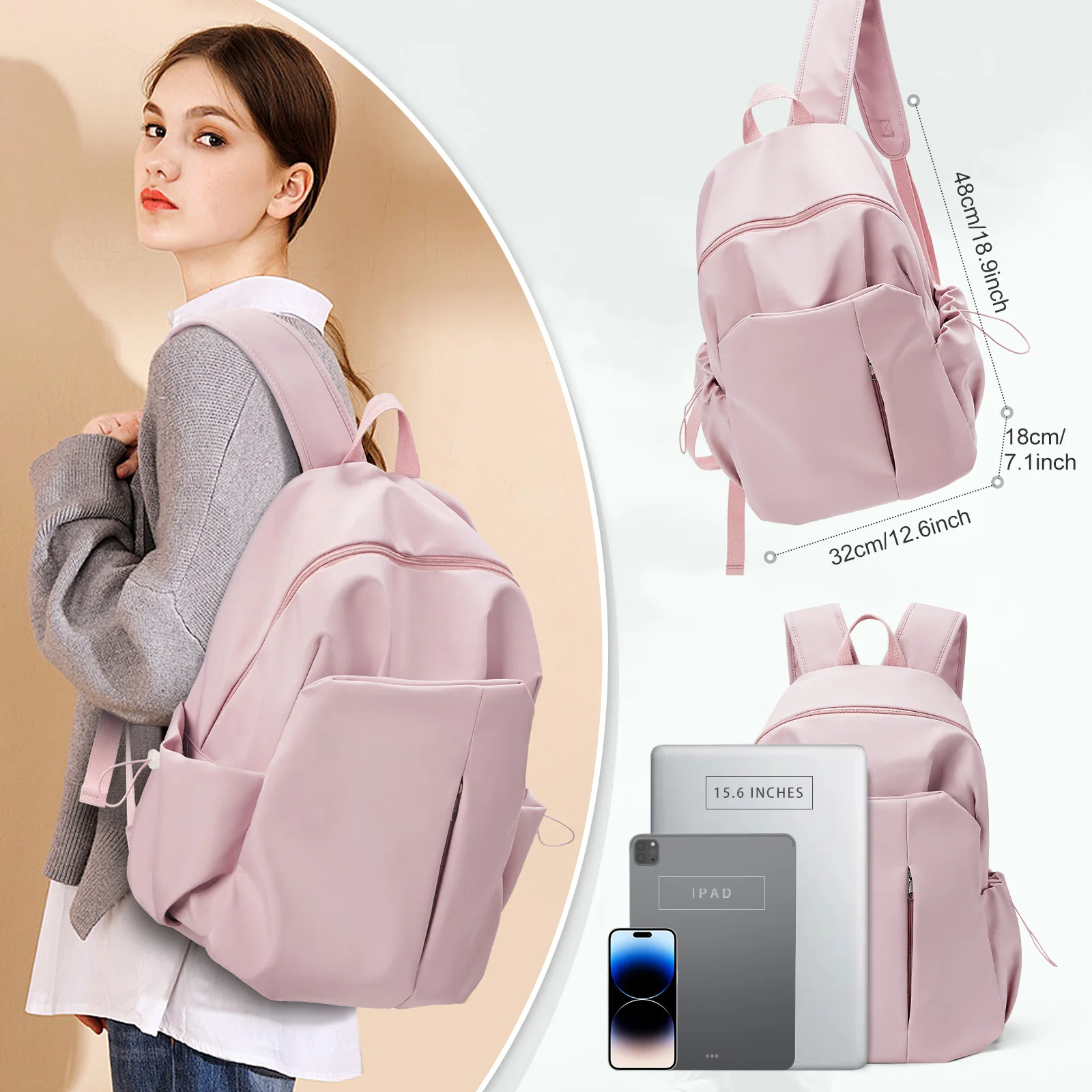 Women's Laptop Backpack, School Backpacks for Teen Girls, Waterproof Men Travel Backpack Classic Leisure University School Bag